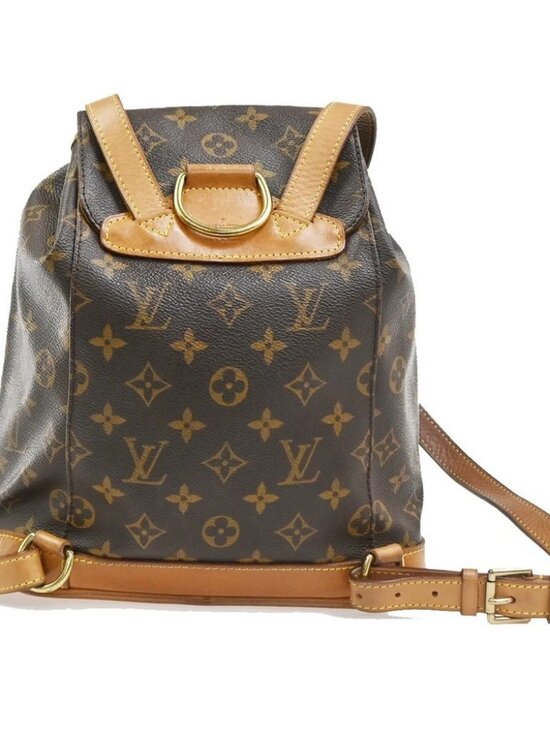 LOUIS VUITTON Montsouris MM Backpack Bag Monogram Leather Brown M51136 13CA842 main image 14